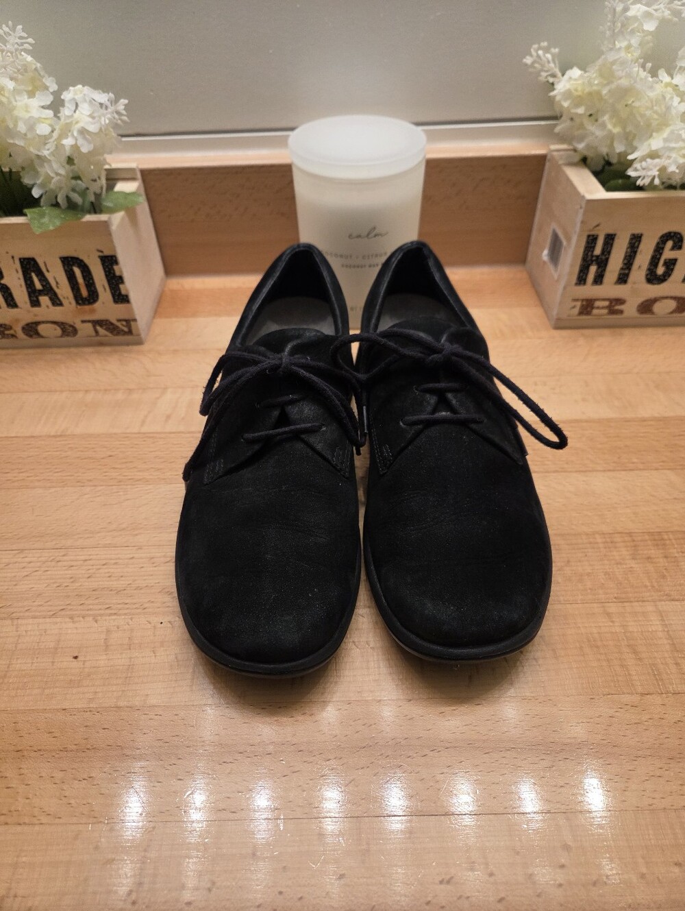 Merrell Topo Pure Oxford Lace-up Shoes Black Suede Womens Size 10 - Picture 2 of 10